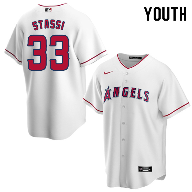 Nike Youth #33 Max Stassi Los Angeles Angels Baseball Jerseys Sale-White